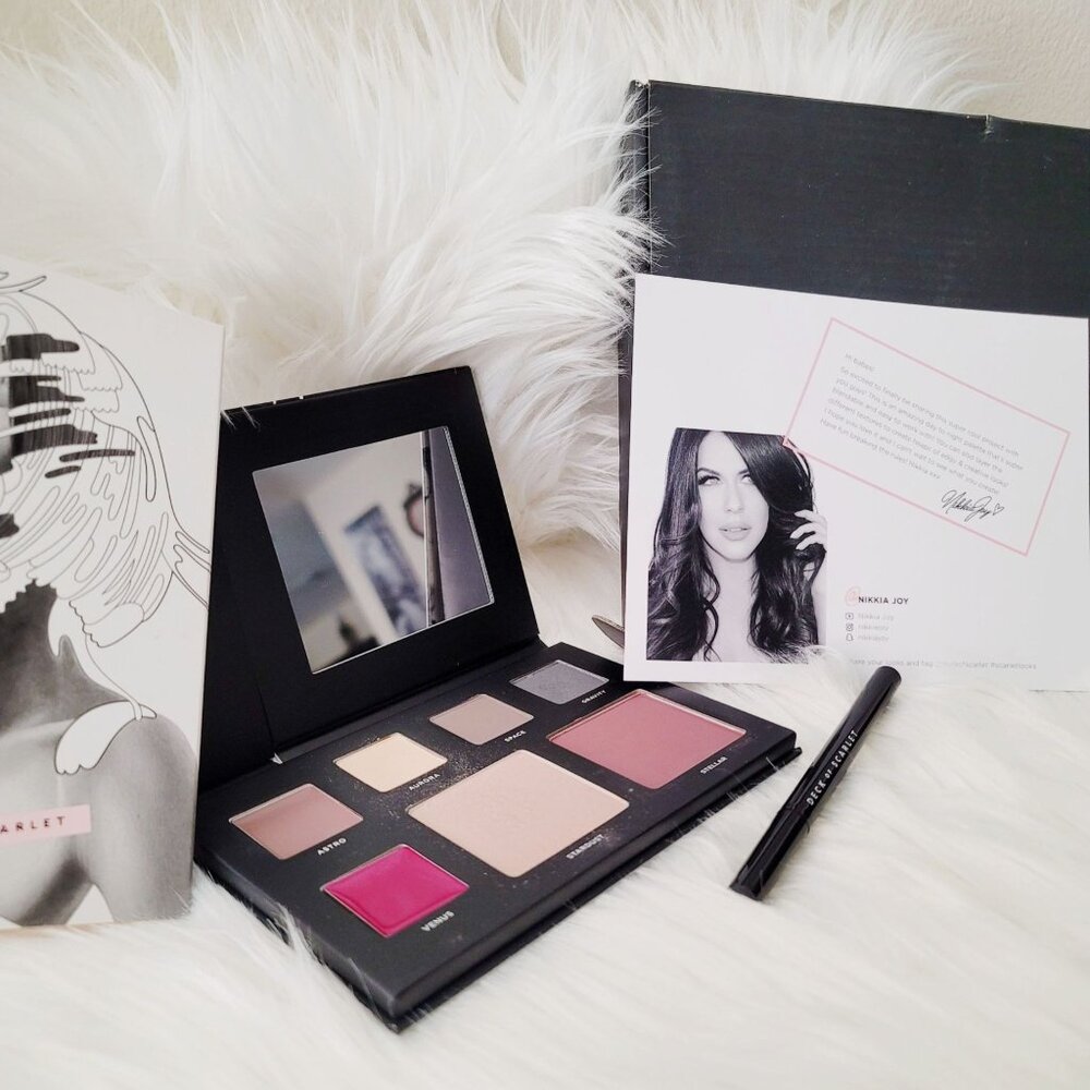 Deck of Scarlet ✦ Nikkia Joy Makeup Palette ✦ Eyes Lips Cheeks Glam Collab NWT